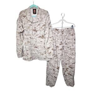 USMC Marpat Desert‎ Tan Combat Shirt Cargo Pant Set Small Long/Medium Issued